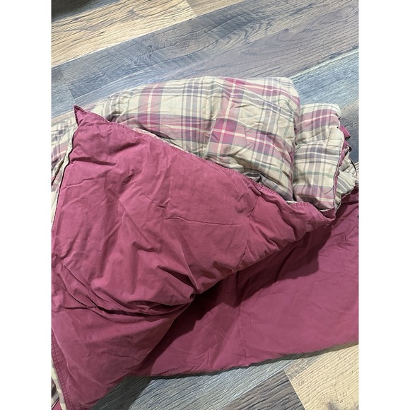 Vintage Ralph Lauren Home Red Tan Plaid Down Comforter Natural Fill Full/Queen - Picture 8 of 8